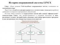 История операционной системы LINUX