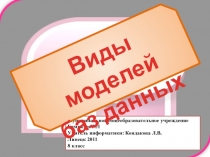 Виды моделей