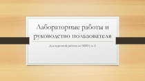 ЛР и руководство пользователя 