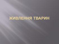 ЖИВЛЕННЯ ТВАРИН