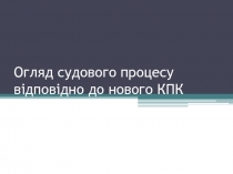 Огляд судового процесу відповідно до нового КПК