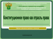 Конституционное право как отрасль права