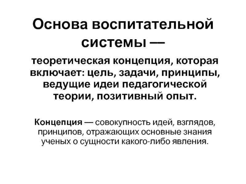 Совокупность концепций