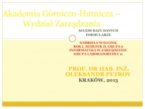 ACCESS Bazy Danych