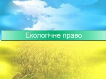 Поняття екологічного права