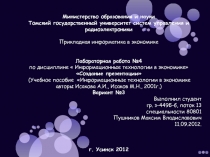 Информационные технологии в экономике 