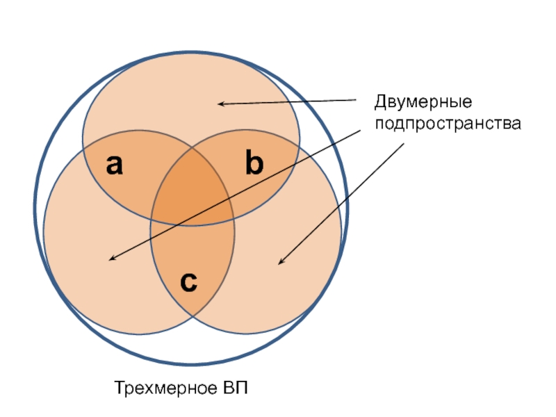 Векторное пространство. Двумерное векторное пространство. Подпространство a b c b.