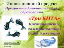 Программа дополнительного образования  «Три КИТА» Креативность, коммуникативность, культура