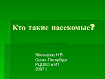 Кто такие насекомые?