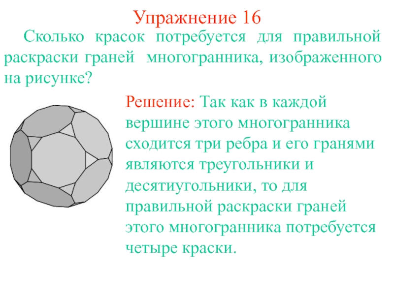 Проблема 4. Проблема 4х цветов. Решение сколько красок требуется для правильной раскраски.