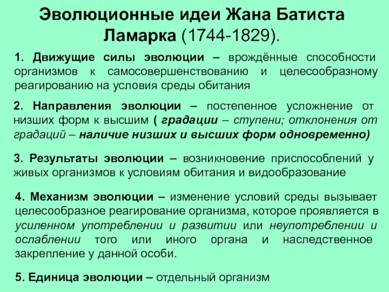 История развития эволюционных идей презентация 10 класс