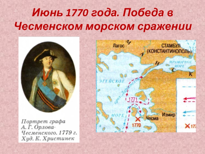 Июнь 1770 года. Победа в Чесменском морском сражении