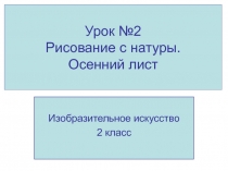 Рисование с натуры. Осенний лист