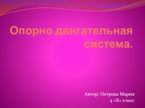 Опорно двигательная система