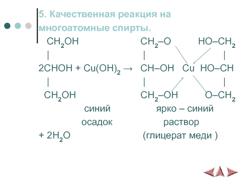 С помощью какой реакции можно различить этанол и глицерин напишите схему соответствующей реакции