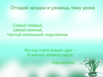 Рисуем подснежник