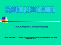 Красота и целесообразность