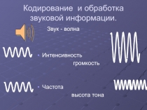 Кодирование и обработка звуковой информации