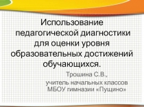 Использование педагогической диагностики для оценки уровня образования