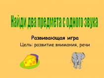 Найди два предмета с одного звука