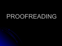 Proofreading