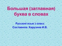 Заглавная буква в словах