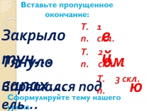 Правописание безударных окончаний существительных