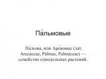 Па́льмовые