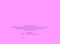 Формирование грамматических навыков. Модальные глаголы.