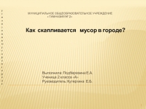 Как скапливается мусор в городе?