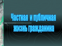 Частная и публичная жизнь гражданина