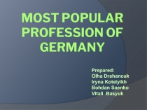 Most popular profession of Germany