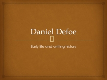 Daniel Defoe