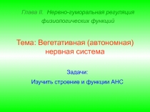 Вегетативная (автономная) нервная система