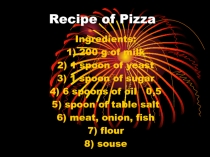 Recipe of Pizza