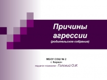 Причины агрессии