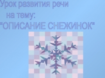 Описание снежинов