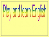 Play and learn English