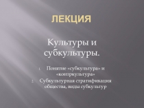 Культуры и субкультуры