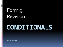 Conditionals