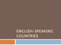 English-speaking countries