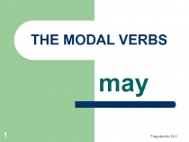 The Modal Verbs. May