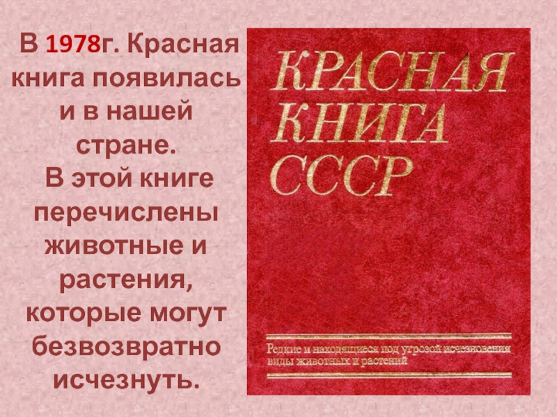 Картинка первой красной книги