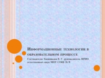 Информационные технологии в образовательном процессе