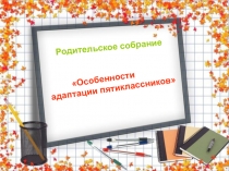 Особенности адаптации пятиклассников