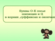 Буквы О-Е после шипящих и Ц в корнях ,суффиксах и окончаниях