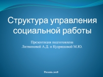 Структура управления социальной работы