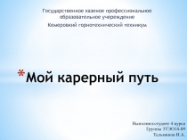 Мой карерный путь
