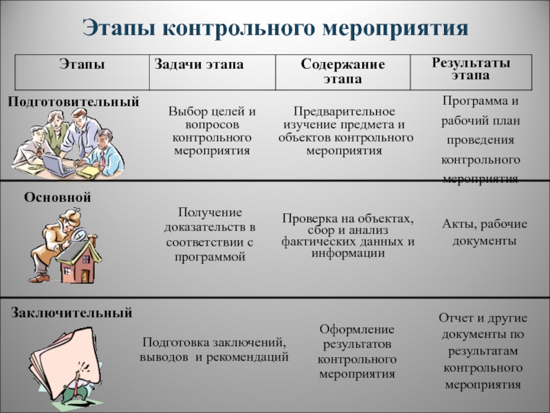 План и программа контрольного мероприятия