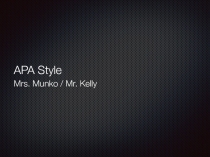 APA Style